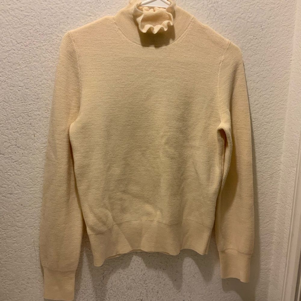 Jcrew Ruffleneck merino wool sweater size Small - Picture 2 of 6
